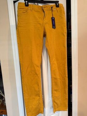Men's Mustard Yellow Slim Jeans - Unbranded